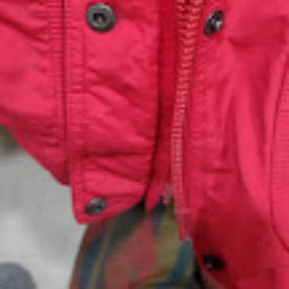 L. L. BEAN RED NYLON UTILITY WINDBREAKER JACKET HOOD POCKETS INNER DRAWSTING L - Picture 8 of 16